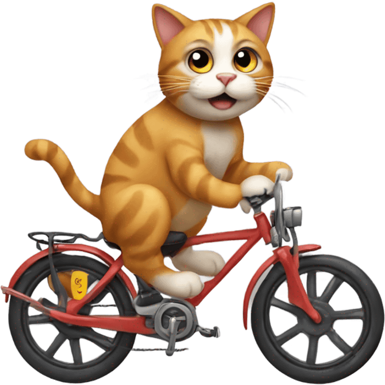 Cat on a bike emoji