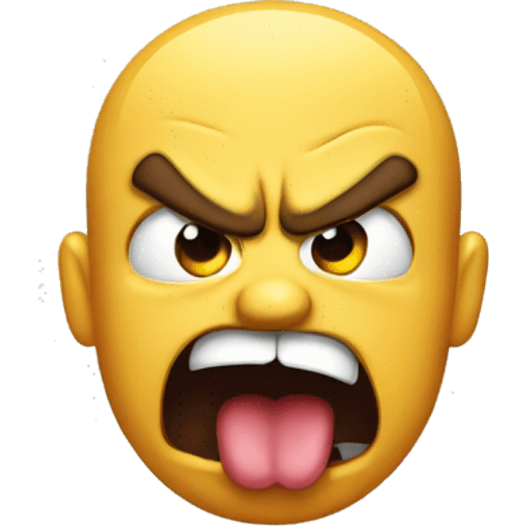 angry face with tongue sticking out  emoji