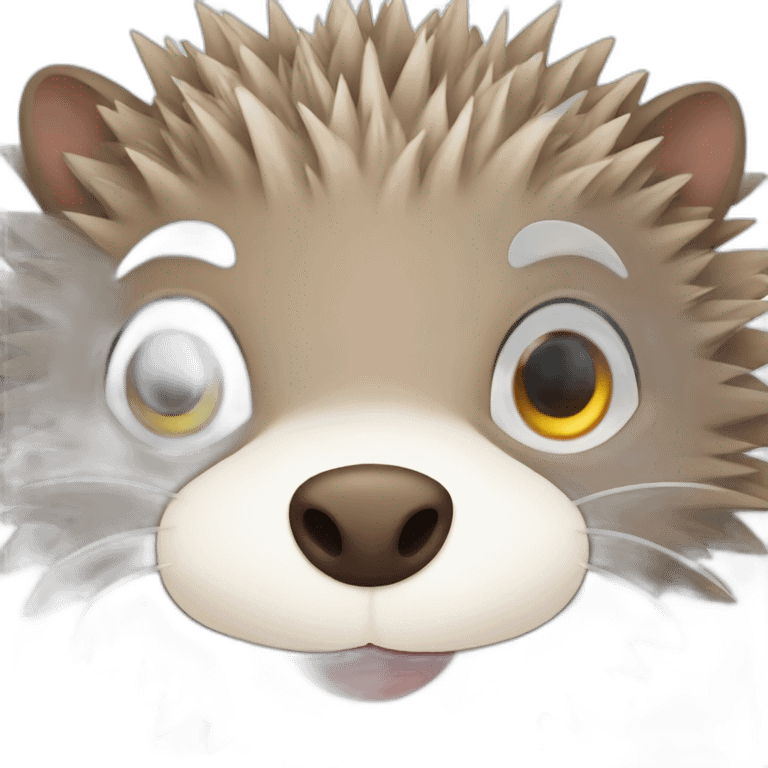 a really happy and cute hedgehog emoji