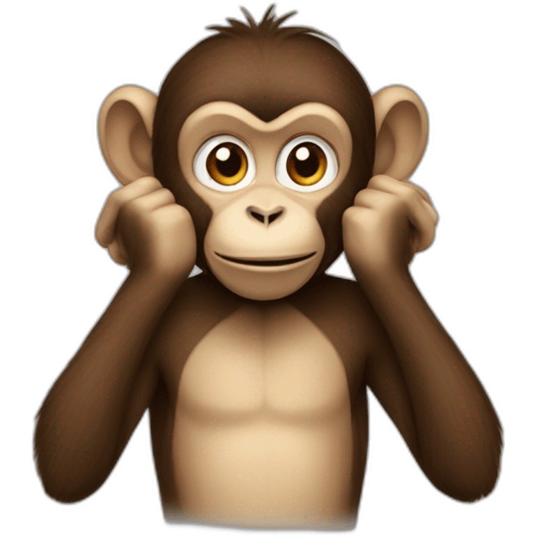 monkey stopping its ears emoji