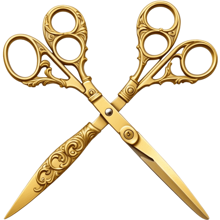 vintage rococo scissors emoji