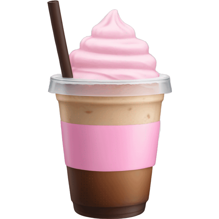 Ice coffee pink  emoji