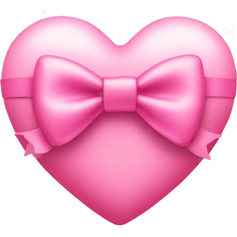 A pink heart with a bow in it emoji