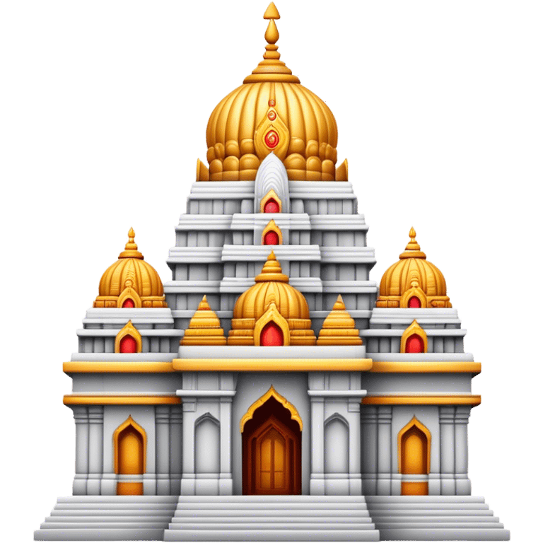 Cinematic Realistic Tirupati Balaji Temple Landmark Emoji, depicted with intricate carvings and spiritual aura rendered with lifelike detail and radiant, divine lighting. emoji