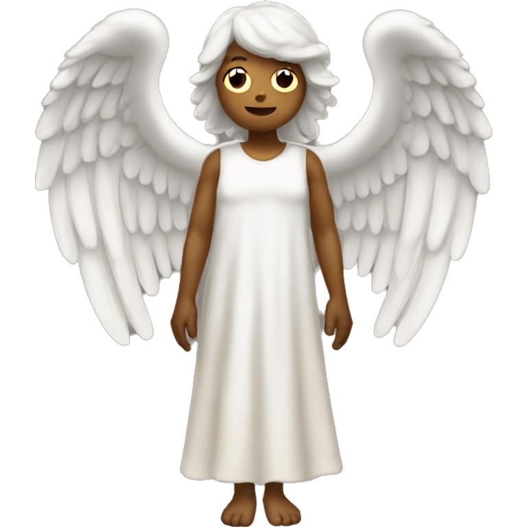 Angel with a back wood emoji