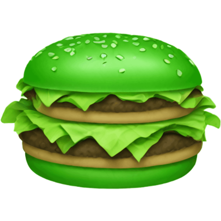 Green hamburger  emoji