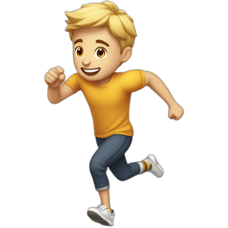 running Cute boyfriend emoji