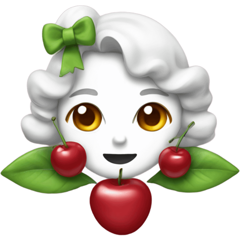 Cherrys with a bow emoji