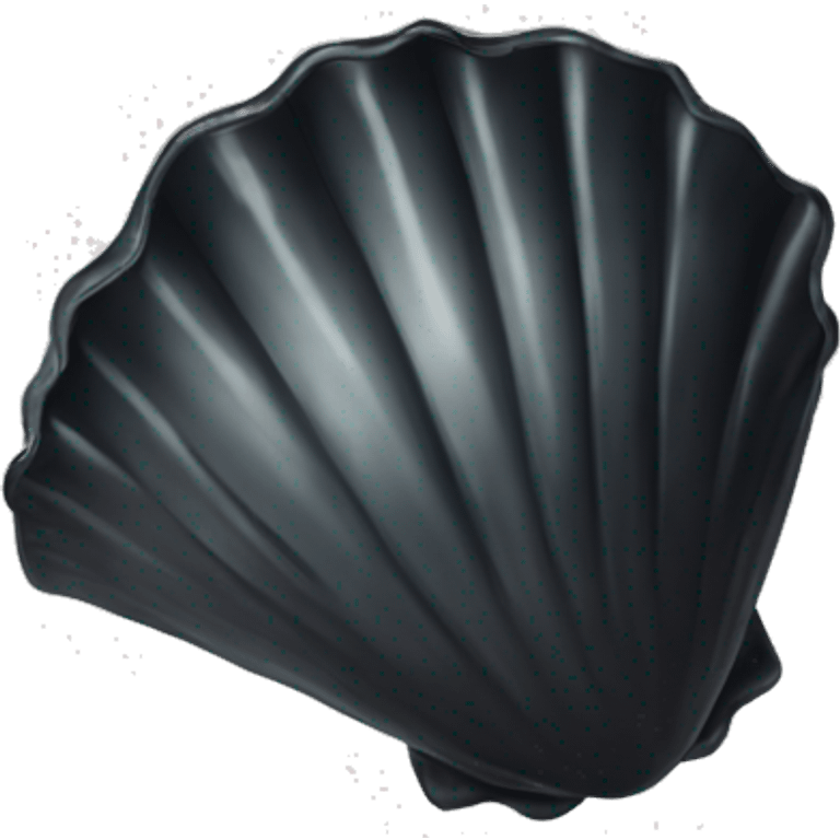 Black beach shell  emoji