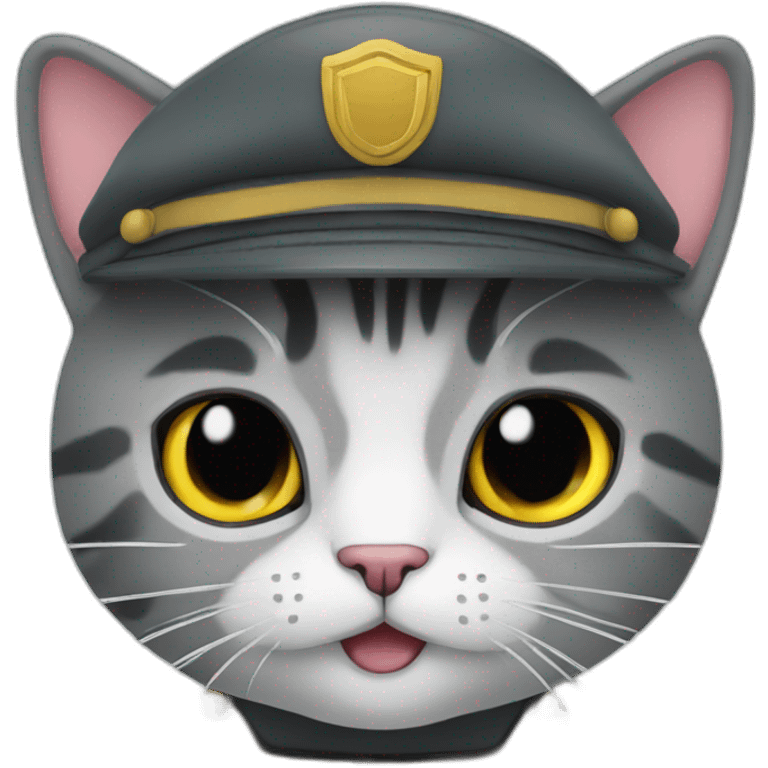 A grey marine con cat emoji