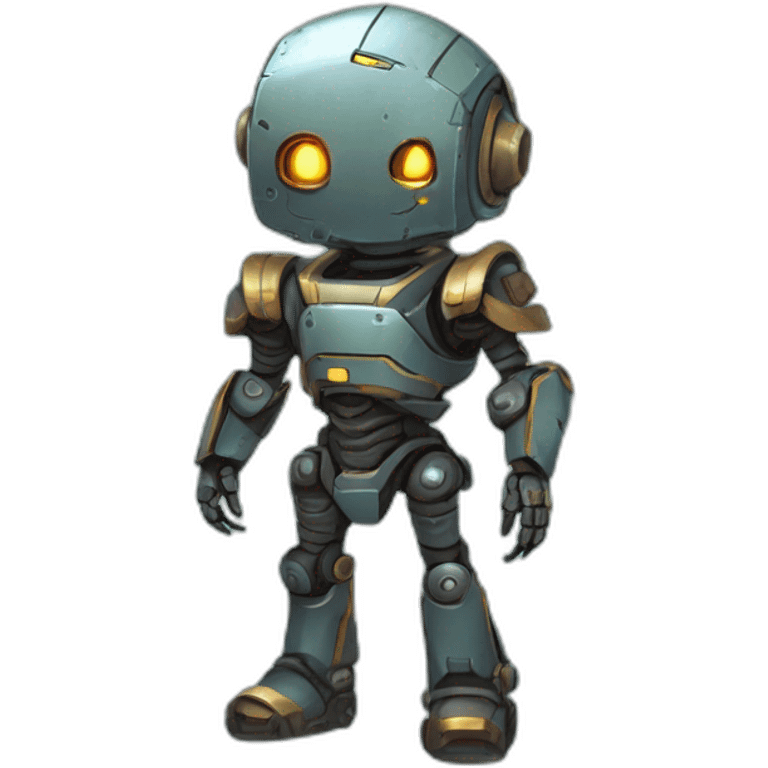 robot character scifi roguelike rpg style inspired by slay thee spire emoji