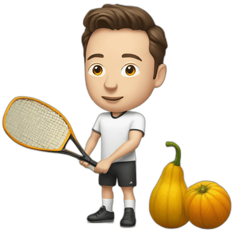 Elon musk playing squash emoji