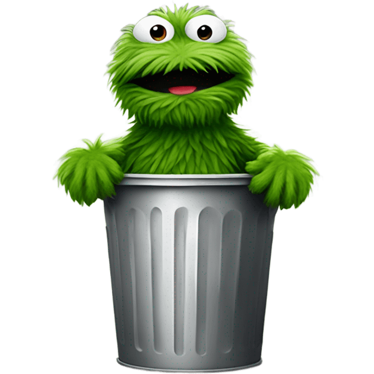 Green Oscar the grouch Sesame Street emoji