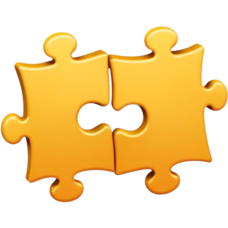 Two puzzle pieces that fit perfectly together emoji