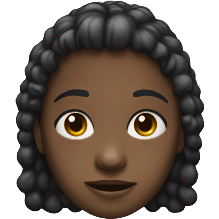 rosto de uma criança negra com tranças emoji