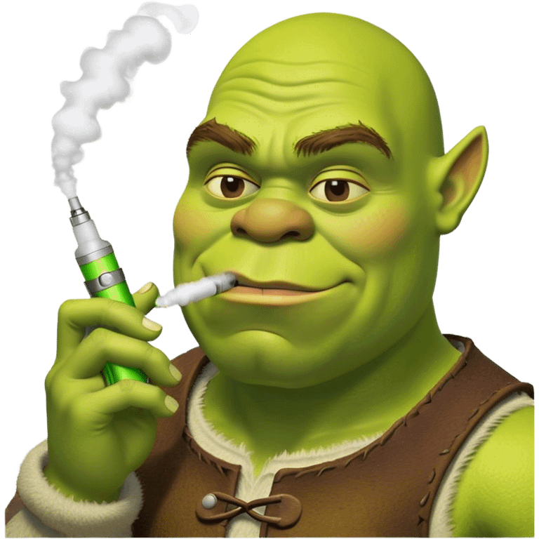 sherk with a vape  emoji