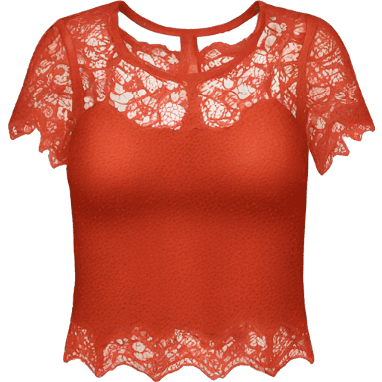 Red lace top  emoji