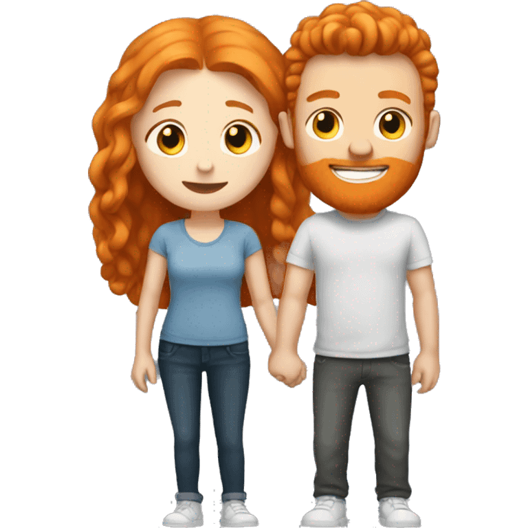 ginger with her boyfriend emoji