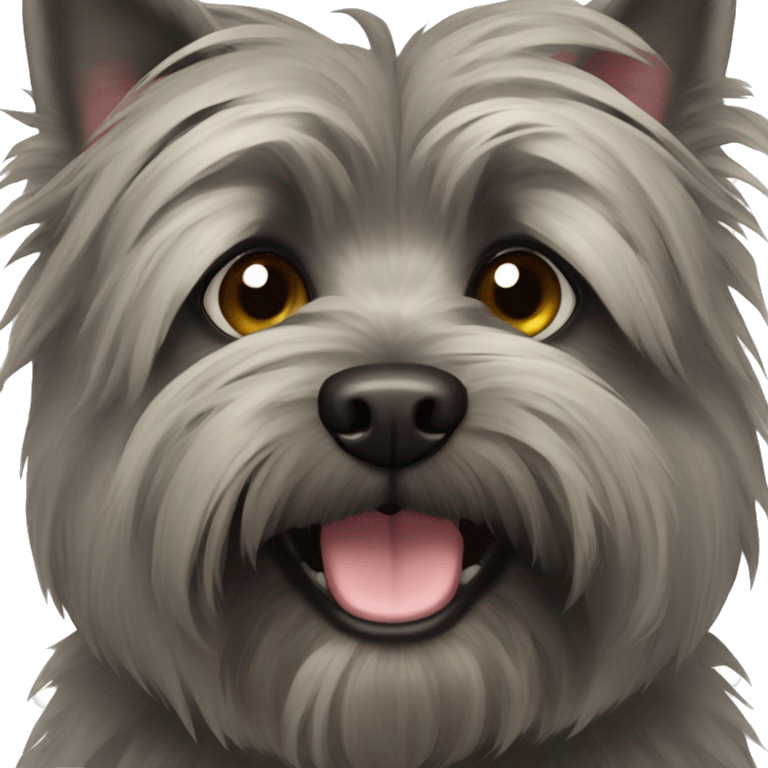 Dark gray cairn terrier emoji