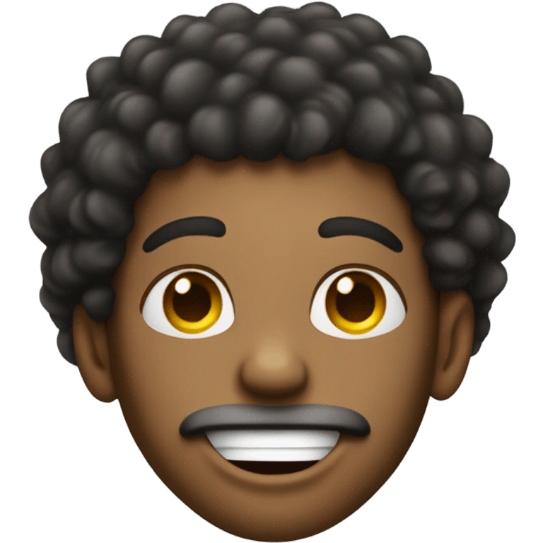 Black man with curly Afro winking  emoji