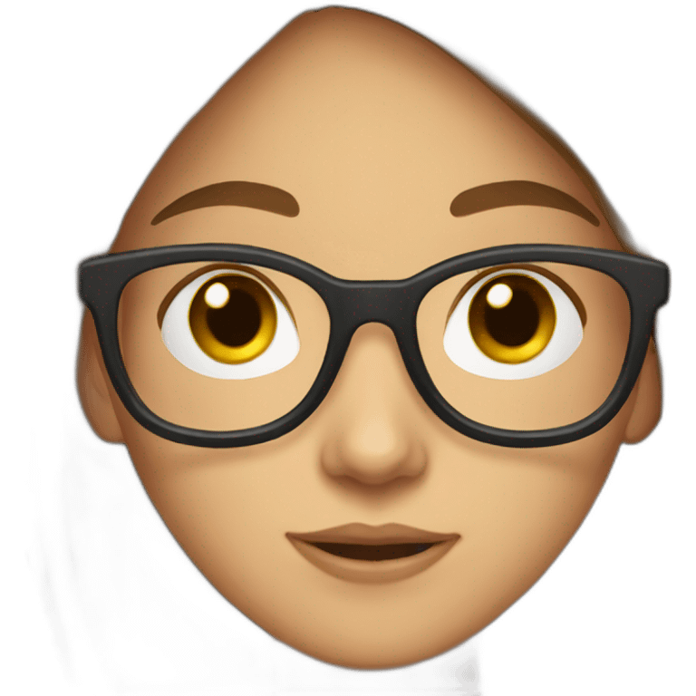 girl-with-brown-hair-and-round-glasses emoji