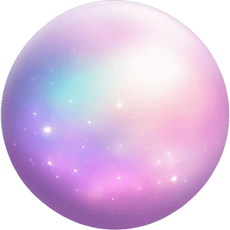 Pastel white iridescent nebula gradient orb emoji