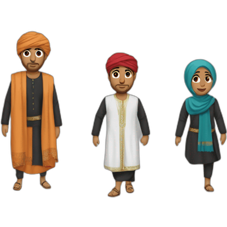 Marrocan with clothes palestin emoji