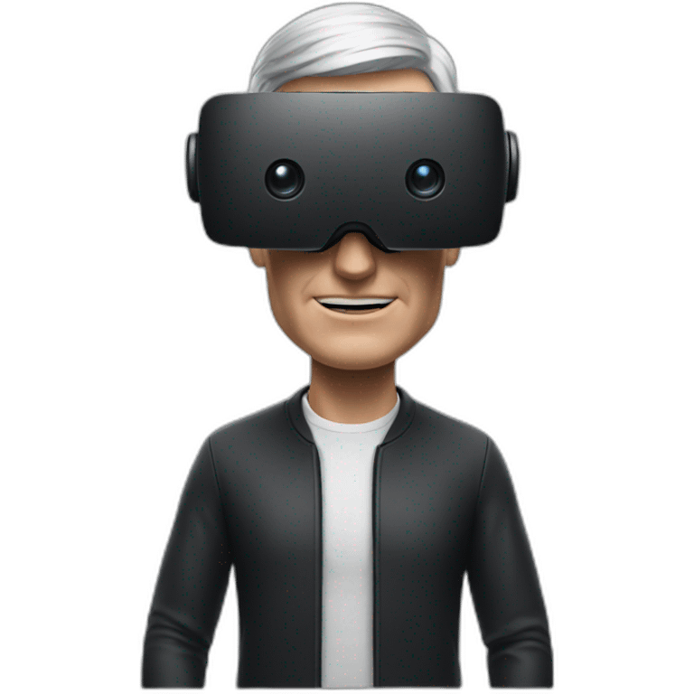 tim cook with VR emoji