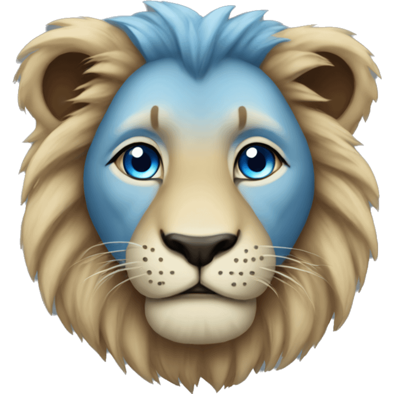 Lion w blue eyes  emoji