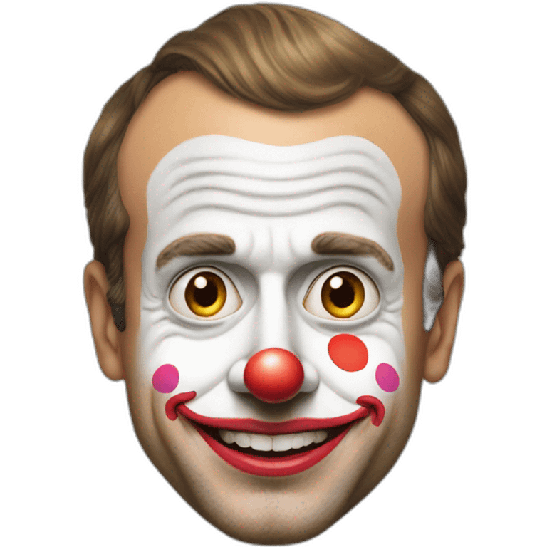 Emmanuel Macron as a clown emoji