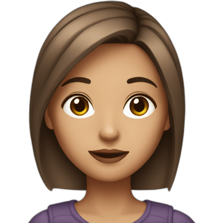 designer girl with short brown hair emoji