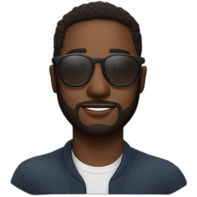 Damso avec des lunettes de soleil emoji