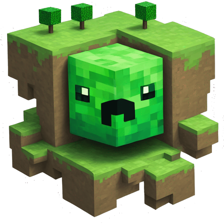 Minecraft creeper planet emoji