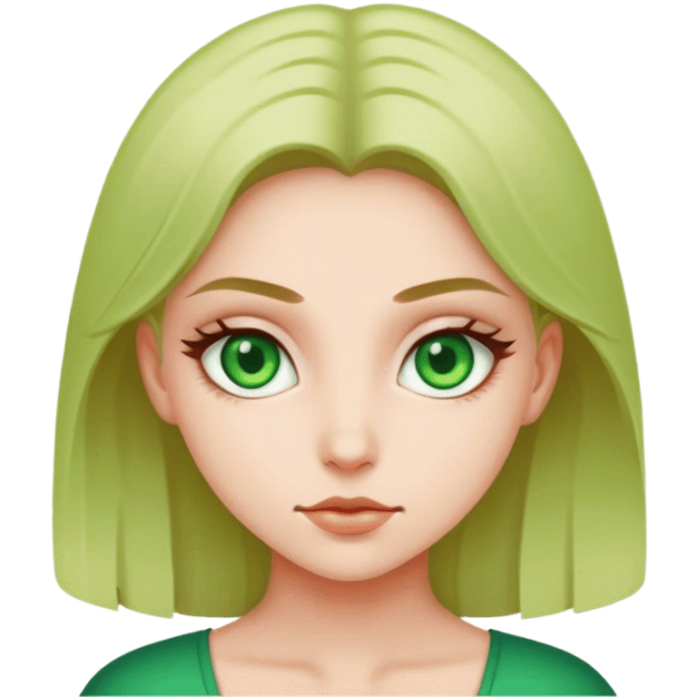 Green eyes girl emoji