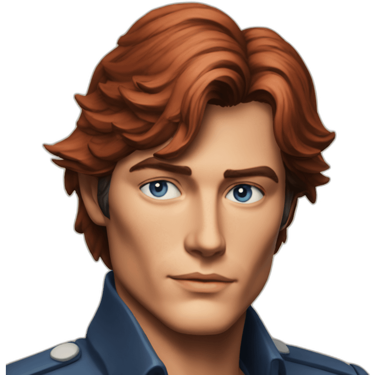 alain delon young space cowboy blue eyes neat red hair emoji