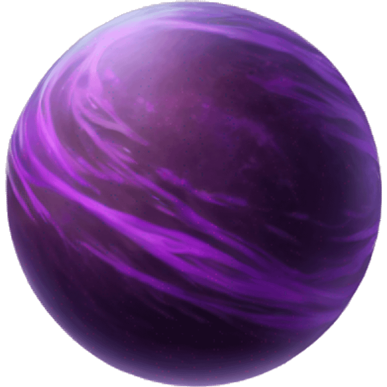 Realistic planet with swirls of purple emoji