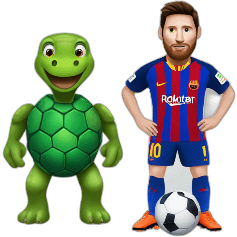 Messi et tortue emoji