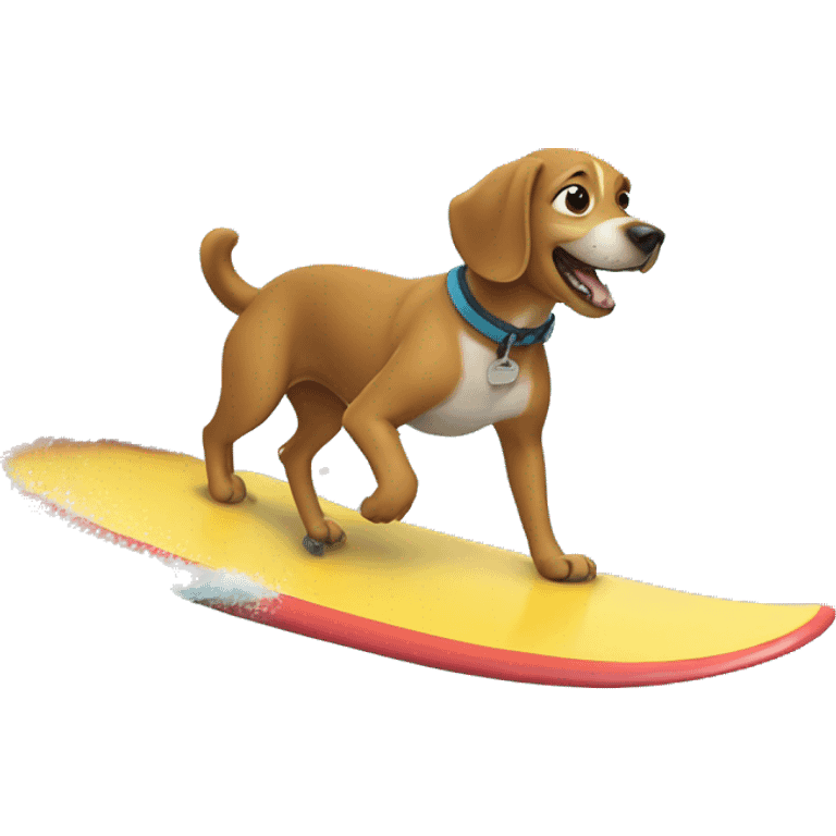 Dog surfing  emoji