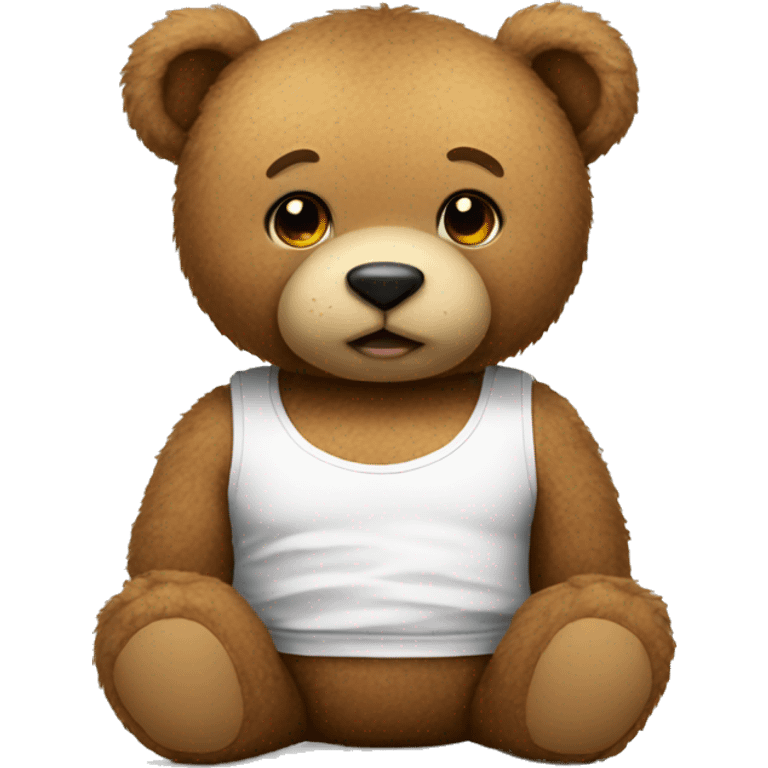 teddy bear with a tank top emoji