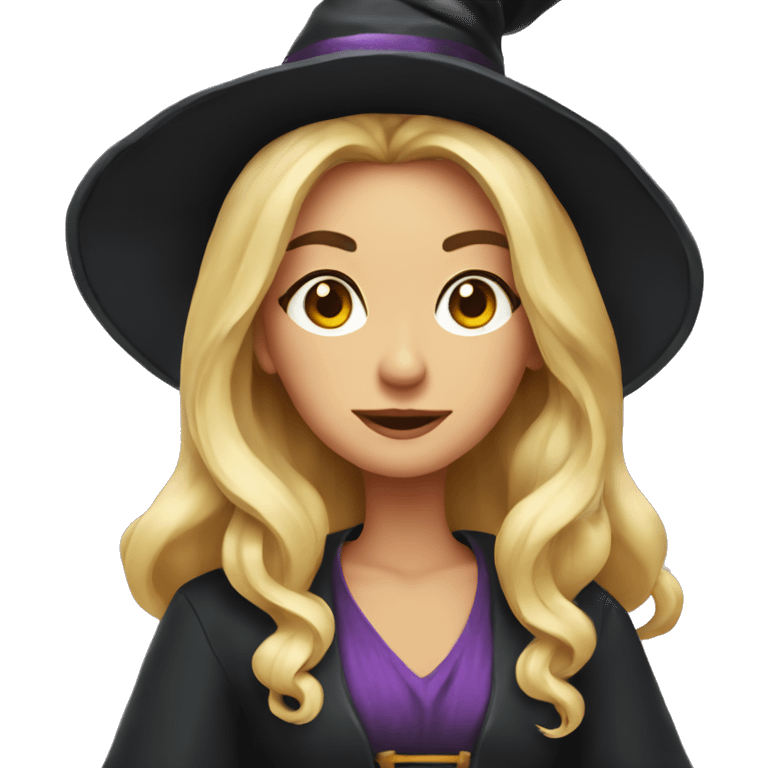 A pretty witch emoji