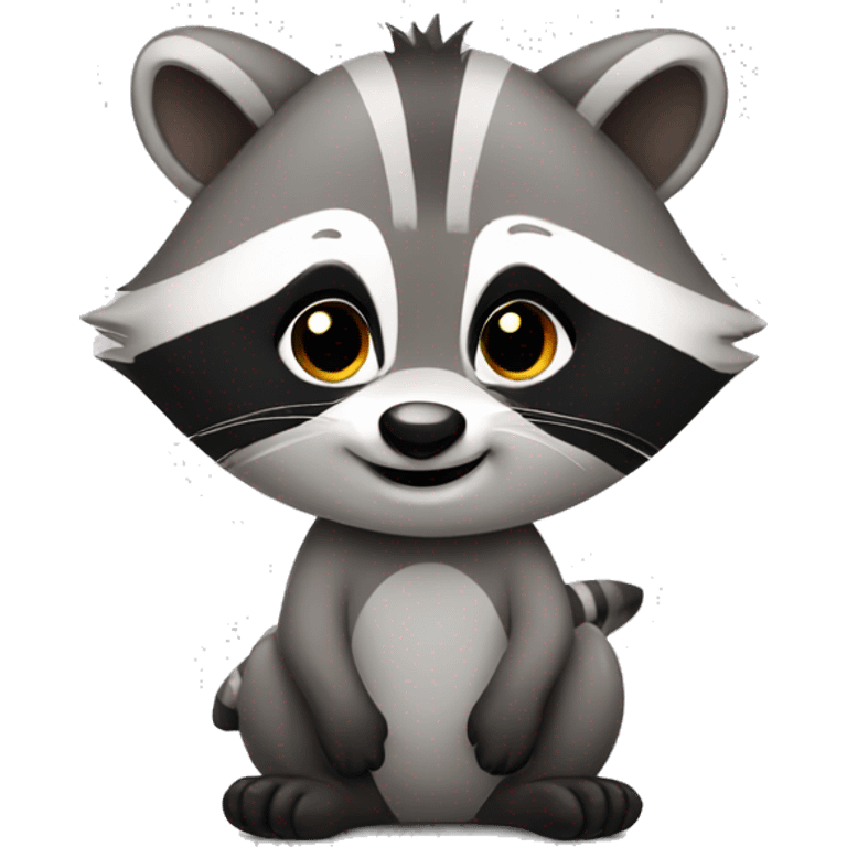 A cute racoon emoji