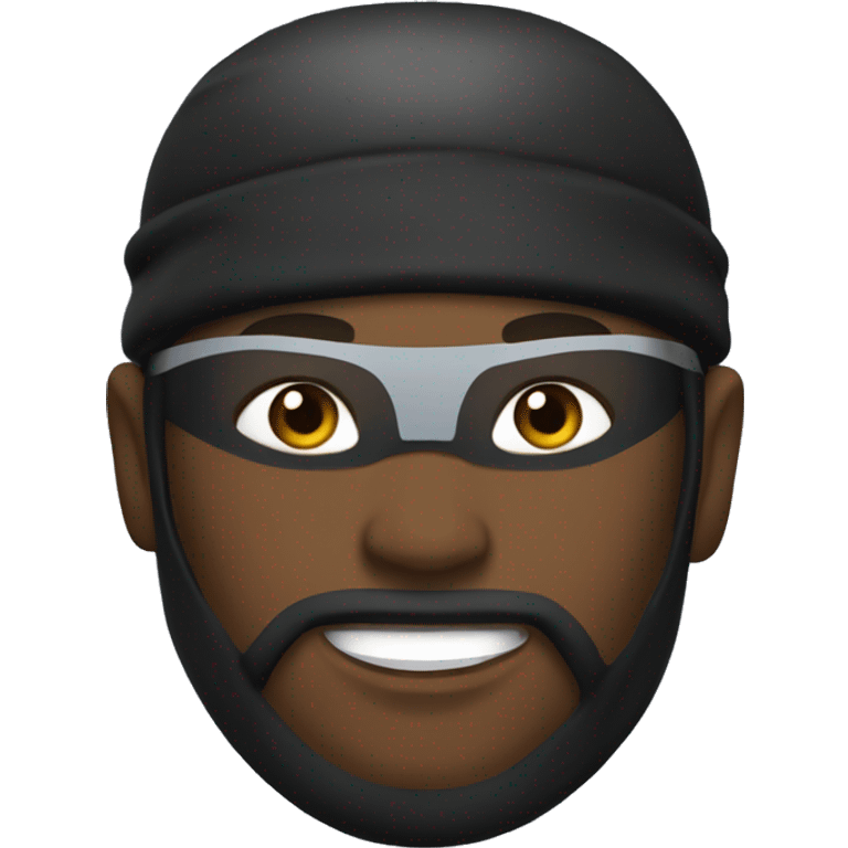 A black bandit water polo player emoji