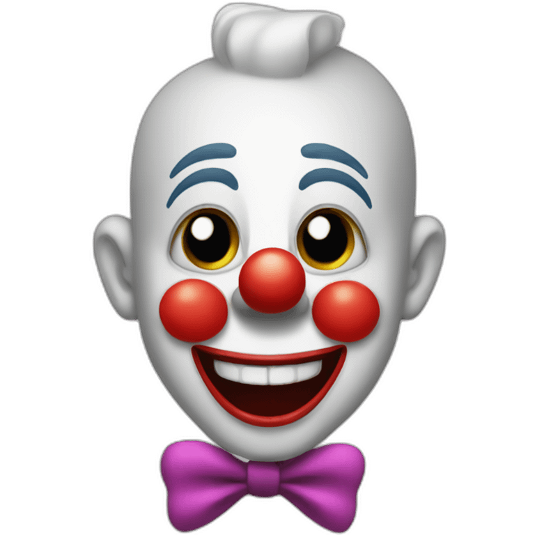 a very happy clown emoji