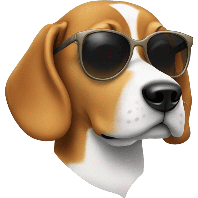 Beagle with sunglasses emoji