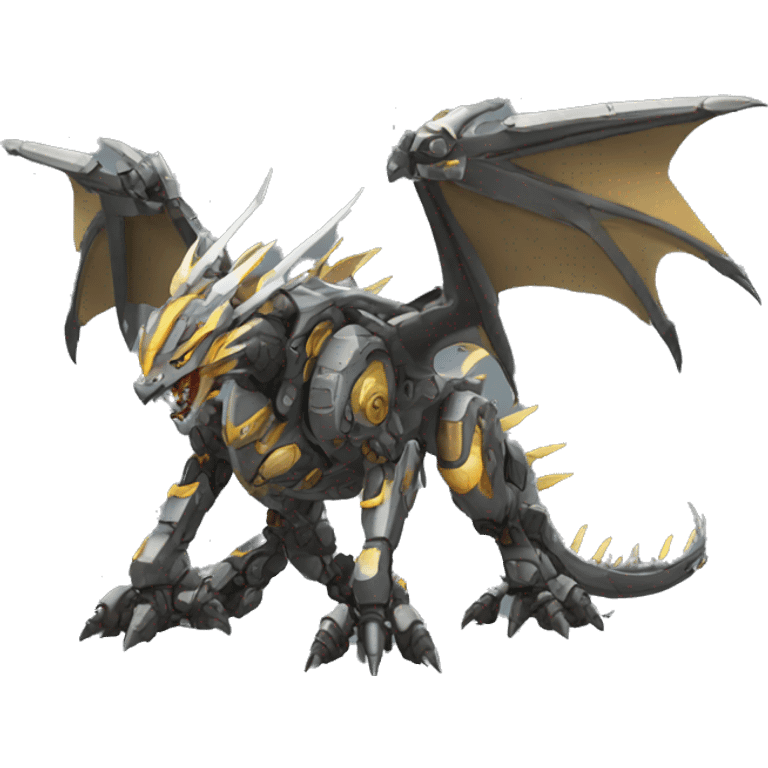 Mecha Dragon full body emoji