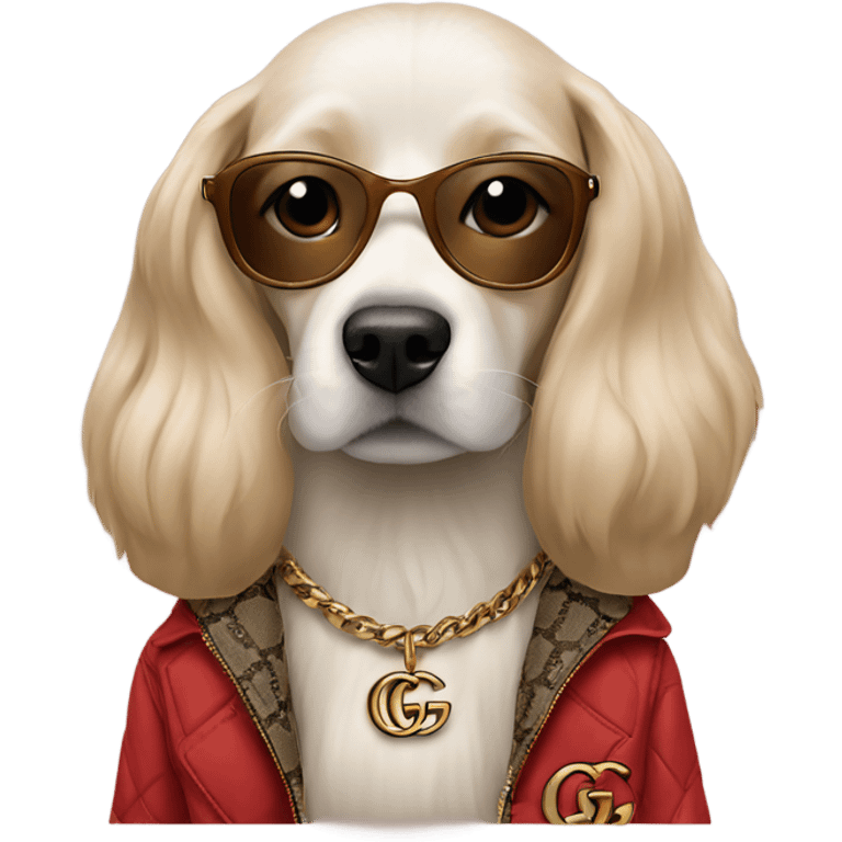 Dog wearing Gucci  emoji