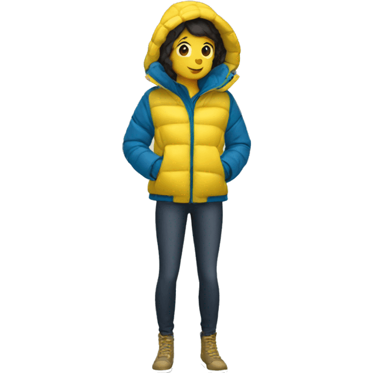 yellow puffer jacket emoji