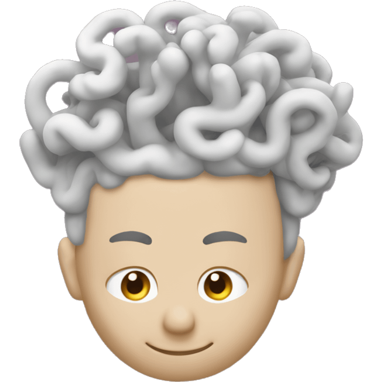 Cerveau pointé du doigt emoji