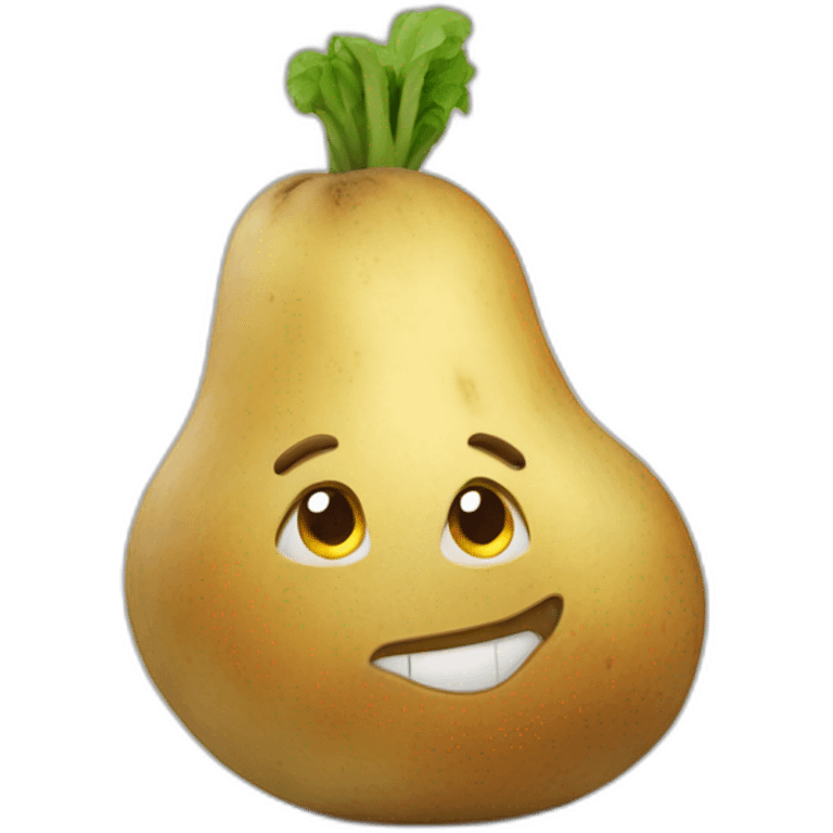 Une patate avec une arme emoji