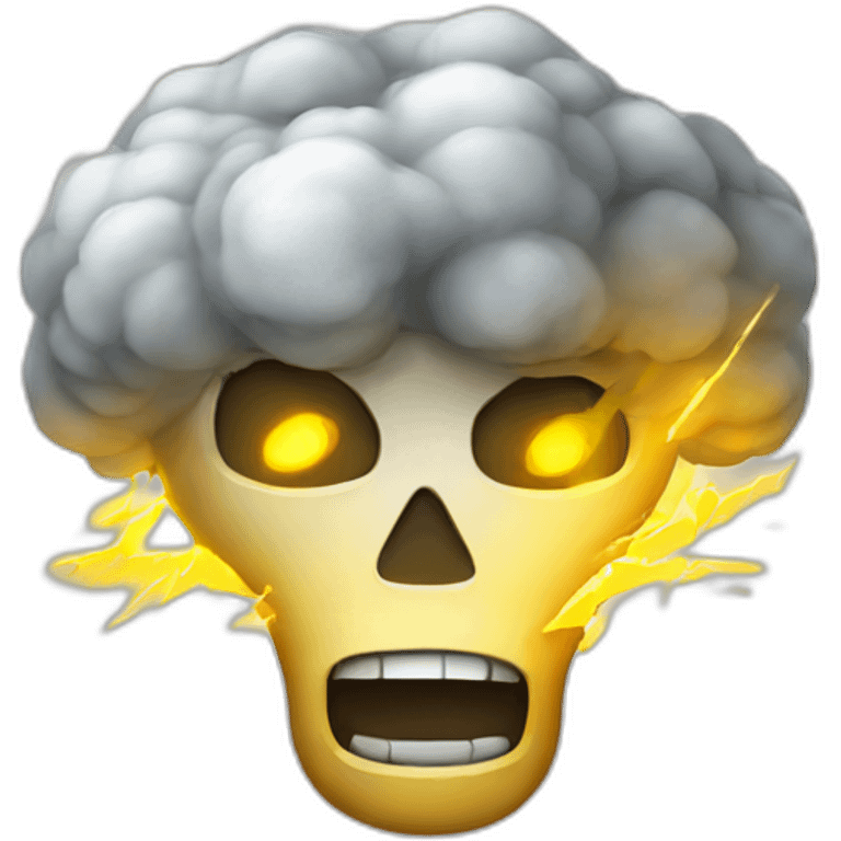 radioactive lightning emoji